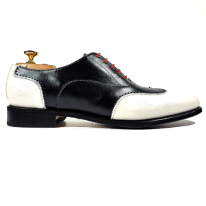 men shoes zanni, dandy style, black and white color