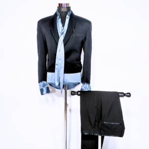 men suits, zanni, luxury bespoke tailoring from Italy, cropped blazer, silk shirt