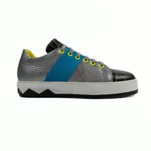 zanni made in italy, exclusive designe sneaker in mix color, contrasting stitching , fashion sneakers new york style